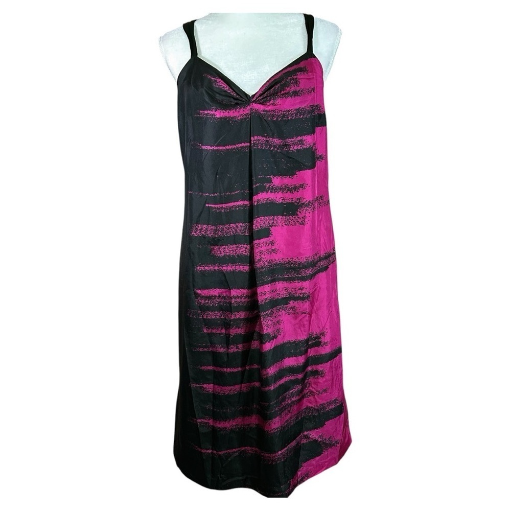 DKNYC- Black/Pink 100% Silk Dress - Size M